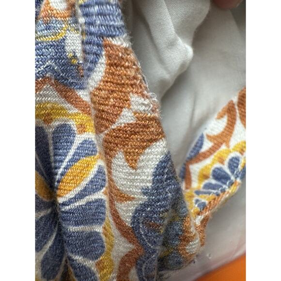 Anthropologie Sz 8 Linen Blend Baroque Print Shift Dress Boho Cottagecore Chic - Picture 12 of 12